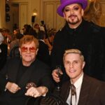 Elton John Instagram - Thank you @evening.standard for inviting @davidfurnish and I to the Theatre Awards last night and honouring me with your Editors Award for my collaborative contributions to theatre. Creating music for the stage has been some of the most gratifying projects for me, from the Lion King to Billy Elliot and now Tammy Faye, so thank you to the editors for this award as well as @jakeshears and @boygeorgeofficial for presenting it to me. With @tammyfayebway coming next year, I couldn’t be more proud of this recognition. Thank you ❤️ 📸: @davebenett Claridge's Hotel Mayfair