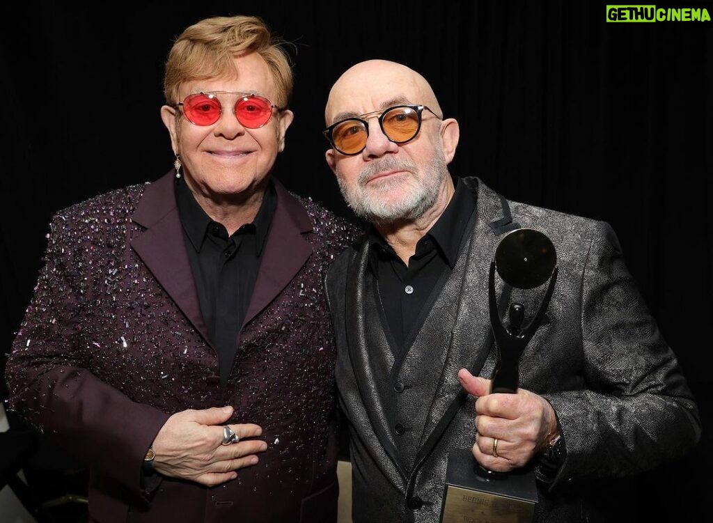 Elton John Instagram - A wonderful evening celebrating the incredible talent that is @bernietaupinofficial. Congratulations to him and all inductees into the #RockHall2023 and thank you @RockHall for having me perform! 📸: @kevinmazur