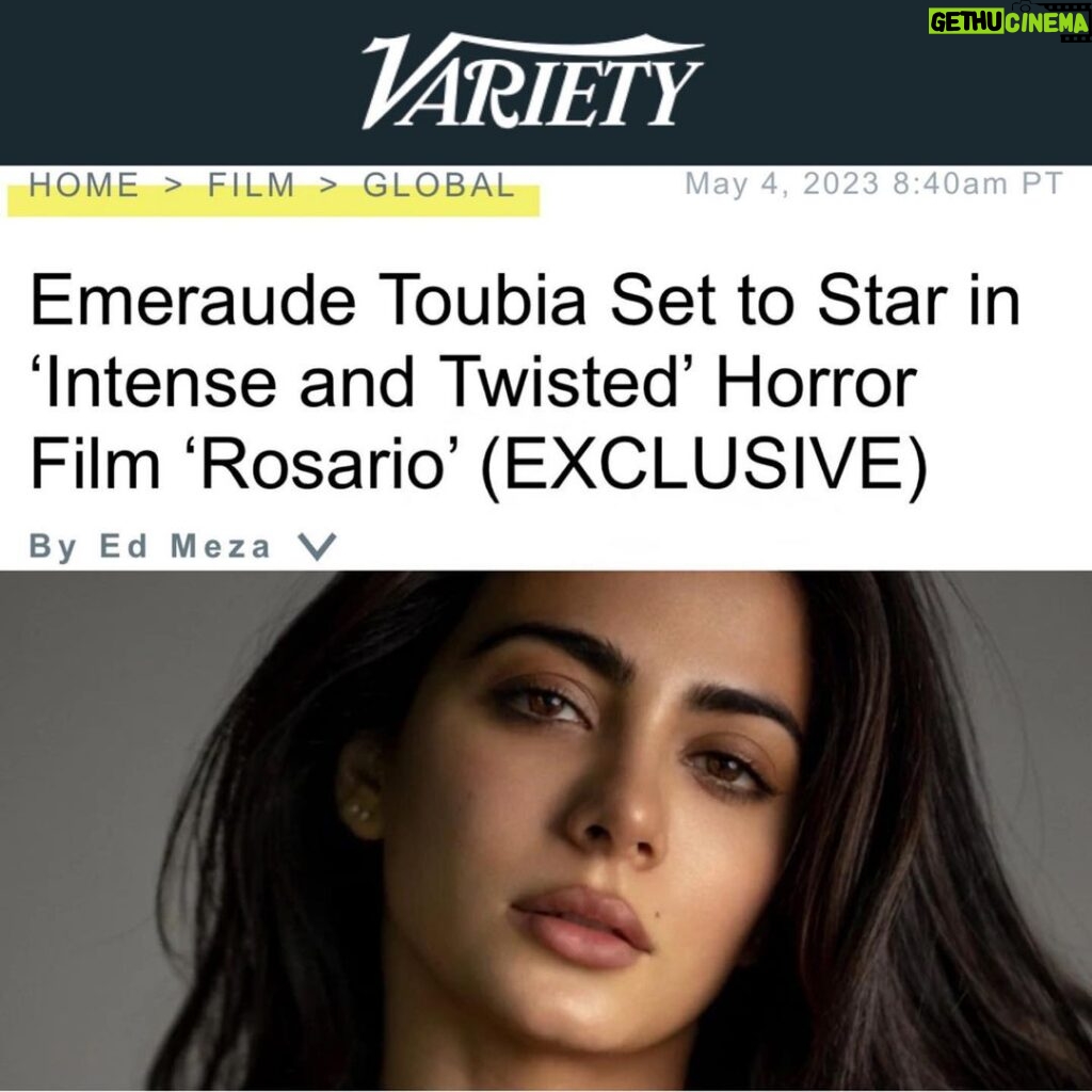 Emeraude Toubia Instagram - My first horror film! So thrilled to be starring and executive producing alongside an incredible team. Can’t wait for the world to meet Rosario! 🎬🎥