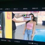 Emeraude Toubia Instagram - Newest member of my family made a guest star appearance in @withloveonprime S2 ;) 🚙 !! Also, I may or may not know the premiere date 🤫💕 p.s shout out to my stand-in / body double @thedanielleflores for always rocking it !! @primevideo @amazonstudios 💙💛