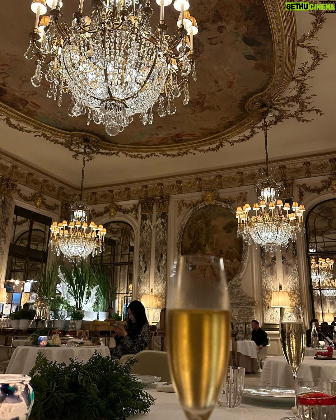 Emeraude Toubia Instagram - Beautiful dinner with @lancomeofficial team! 🤍🌹 Le Meurice