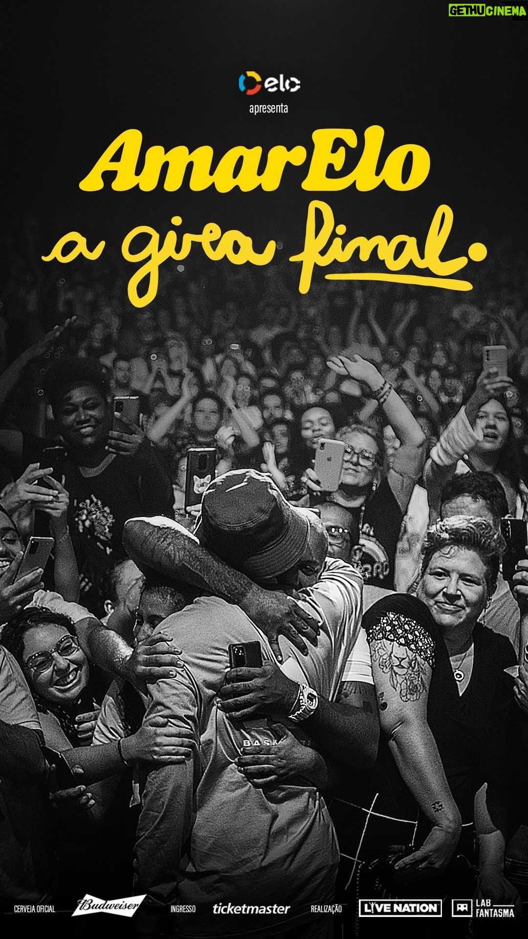 Emicida Instagram - É hora da nossa Gira Final! @Cartaoelo apresenta Emicida com o encerramento da turnê que emocionou o mundo. Esperamos vocês para celebrar junto com a gente as últimas datas da tour AmarElo 💛🌿 Clientes @cartaoelo têm acesso à pré-venda exclusiva que acontece nos dias 31/01 e 01/02, a partir das 10h, no site da @TicketmasterBr, e vendas físicas a partir das 12h, além de contarem com a vantagem de parcelamento em até 5x sem juros. Vendas para Manaus através do site oficial da @bilheteriadigital com as mesmas condições. Já as vendas para o público geral começam no dia 02/02 nos respectivos locais e horários.