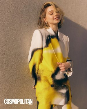 Emma Myers Instagram - thank you @cosmoindonesia 
-

Editor: Dheniel @dheniel 
Translator: Rachel Angella @rachelangella
Photographer + Direction: Jeremy Choh @jeremychohphoto
Co-Creative Directors: @yukibomb + @itsamandalim
Head stylist: @itsamandalim for @theonly.agency
Makeup: @archangelachelsea for @celestineagency
Hair: @rena.calhoun for @aframe_agency
Nails: @nails_by_yoko for @aframe_agency
Videographer: @brannon_gee for @agency__cm 
Stylist assistant: @allievonn
Photography assistant: @dantevalasquezjr + shanonreza
Production: @agency__cm