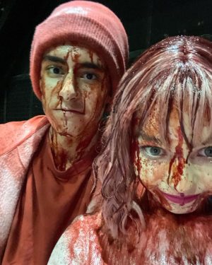 Emma Myers Instagram - just a wee bit bloody (don’t leave your contacts in when there’s blood rain)