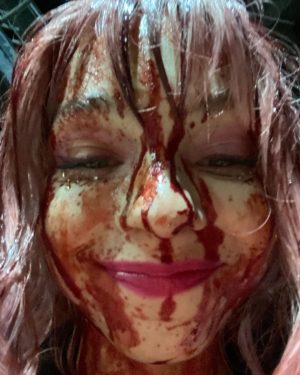 Emma Myers Instagram - first pic is @tamarameademua scrubbing dirt off my legs with shaving cream
