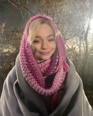 Emma Myers Instagram - make sure you wear a snood today. it’s cold out