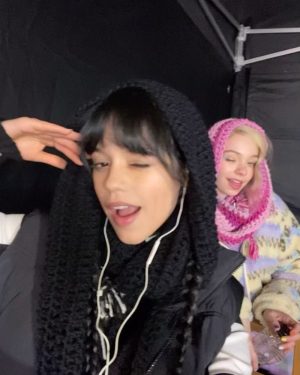 Emma Myers Instagram - make sure you wear a snood today. it’s cold out