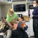 Emma Myers Instagram – first pic is @tamarameademua scrubbing dirt off my legs with shaving cream