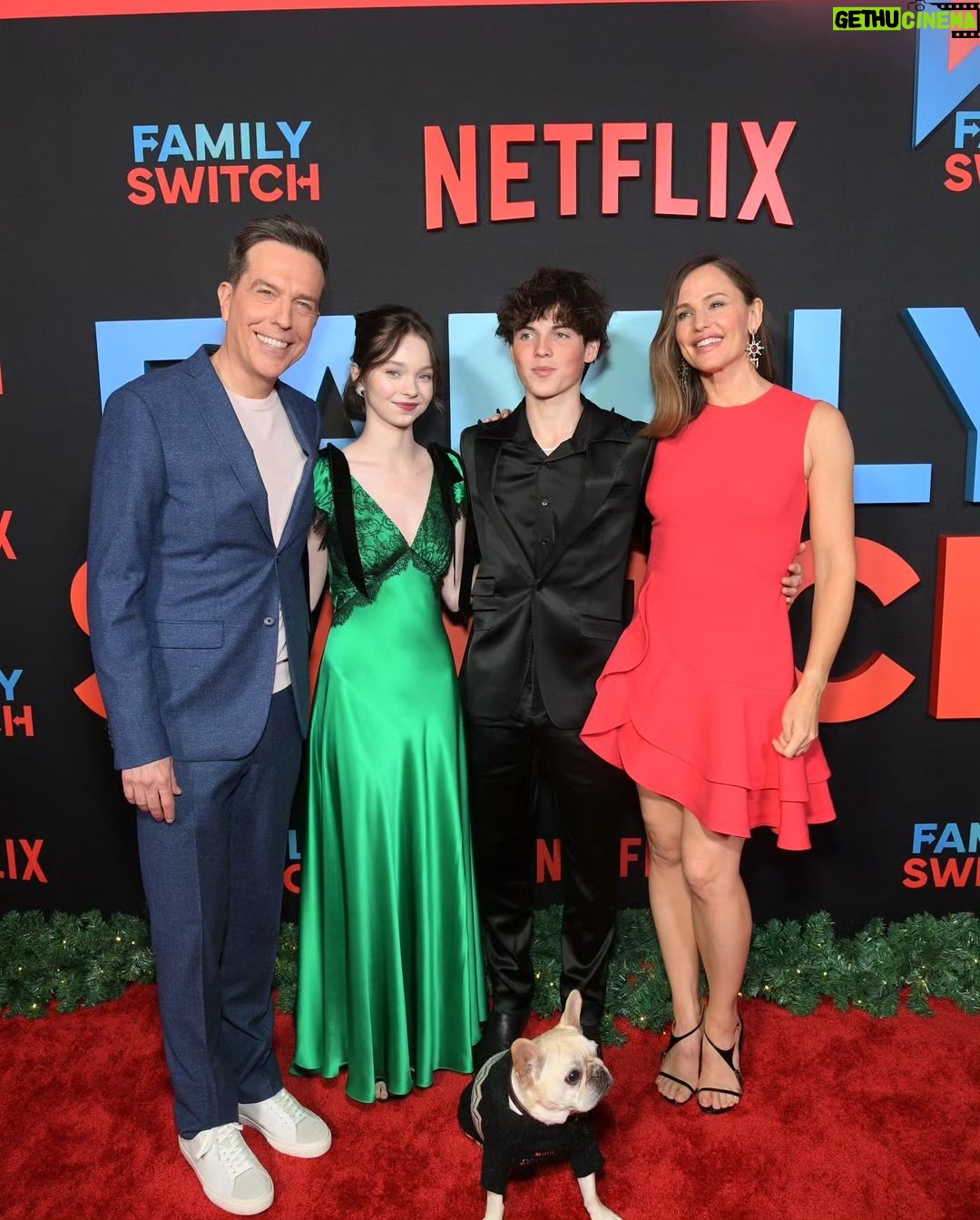 Emma Myers Instagram - couple more from the Family Switch premiere:) bts coming soon....