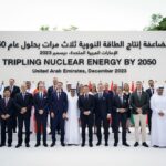 Emmanuel Macron Instagram - Tripler les capacités nucléaires du monde d'ici 2050 : à la COP28, nous sommes déjà une vingtaine de pays à porter cet objectif. Rendez-vous en Belgique pour le premier Sommet Nucléaire en 2024. Dubai, United Arab Emirates
