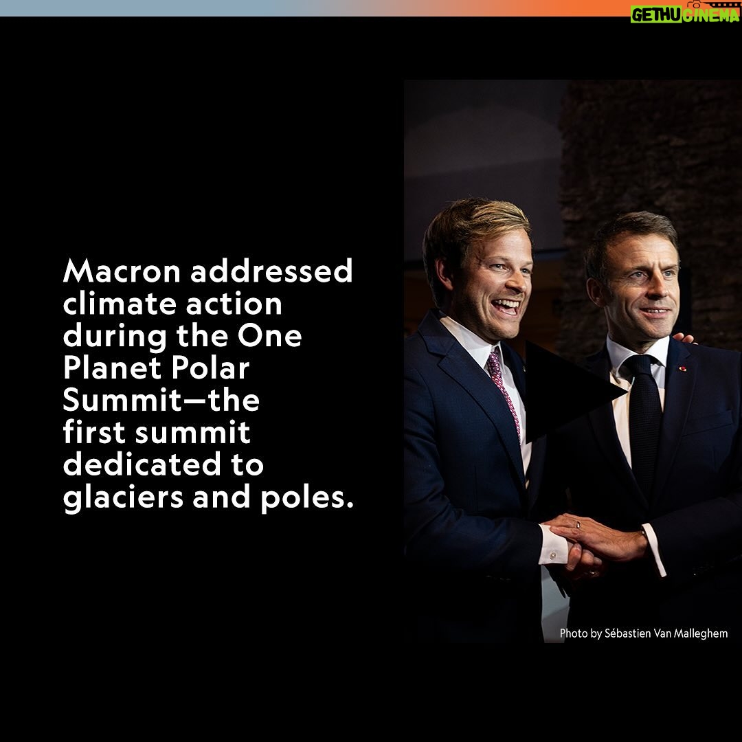 Emmanuel Macron Instagram - In our first #NatGeoClimateVoices post with President @emmanuelmacron, swipe to see why polar ecosystems—some of the most vulnerable on Earth as the climate warms—need protection. On November 10, National Geographic Explorer and wildlife filmmaker @bertiegregory interviewed President Macron at the One Planet Polar Summit—the first international summit dedicated to glaciers and poles. Meeting with leading scientists and experts, the president heard first hand the projections of melting sea ice and what actions scientists say need to be taken. Watch the full video at the link in bio for more on France's plans to help protect polar regions.