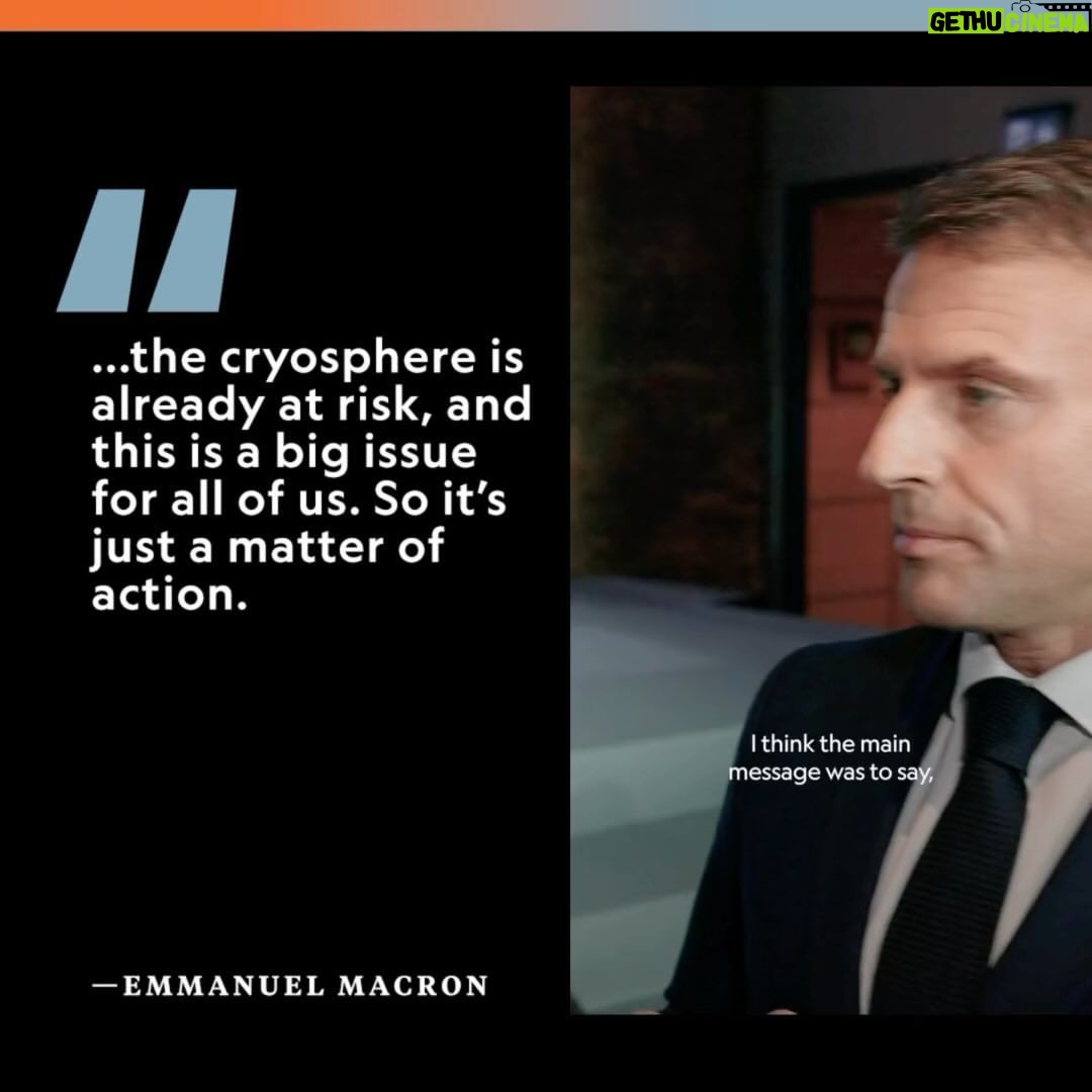 Emmanuel Macron Instagram - In our first #NatGeoClimateVoices post with President @emmanuelmacron, swipe to see why polar ecosystems—some of the most vulnerable on Earth as the climate warms—need protection. On November 10, National Geographic Explorer and wildlife filmmaker @bertiegregory interviewed President Macron at the One Planet Polar Summit—the first international summit dedicated to glaciers and poles. Meeting with leading scientists and experts, the president heard first hand the projections of melting sea ice and what actions scientists say need to be taken. Watch the full video at the link in bio for more on France's plans to help protect polar regions.