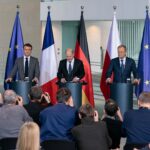 Emmanuel Macron Instagram - France, Allemagne, Pologne, ensemble, déterminés à soutenir l’Ukraine sur tous les plans et dans la durée, à ne jamais laisser gagner la Russie. Pour notre sécurité, pour l’Europe. Notre unité est notre force. Berlin, Germany