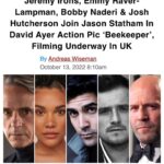 Emmy Raver-Lampman Instagram - II THE. BEEKEEPER. II 🐝 this cast. this crew. *chefs kiss* thrilled to be working on this awesome project with truly the loveliest people of all time! thank you @davidayermovies and @cjlong2018 for bringing me into the fold!🐝 The Bee Hive