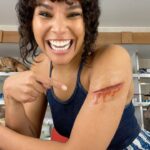 Emmy Raver-Lampman Instagram - II OUCH. II #theumbrellaacademy #seasonthree #bts