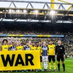 Emre Can Instagram - Drei wichtige Punkte aber die wichtigste Botschaft ist #STOPWAR 🙏 Am Mittwoch geht’s weiter #weCan #EC23 SIGNAL IDUNA PARK