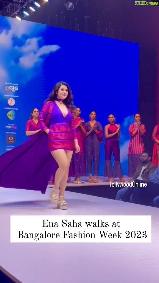 Ena Saha Instagram - Walk the talk...gorgeous @ena1996gemini walked at the @bangalorefashionweek 2023 as a show stopper 😍 #Enasaha #fashion #bangalore #ramp #BangaloreFashionWeek Bangalore International Fashion Week - BIFW