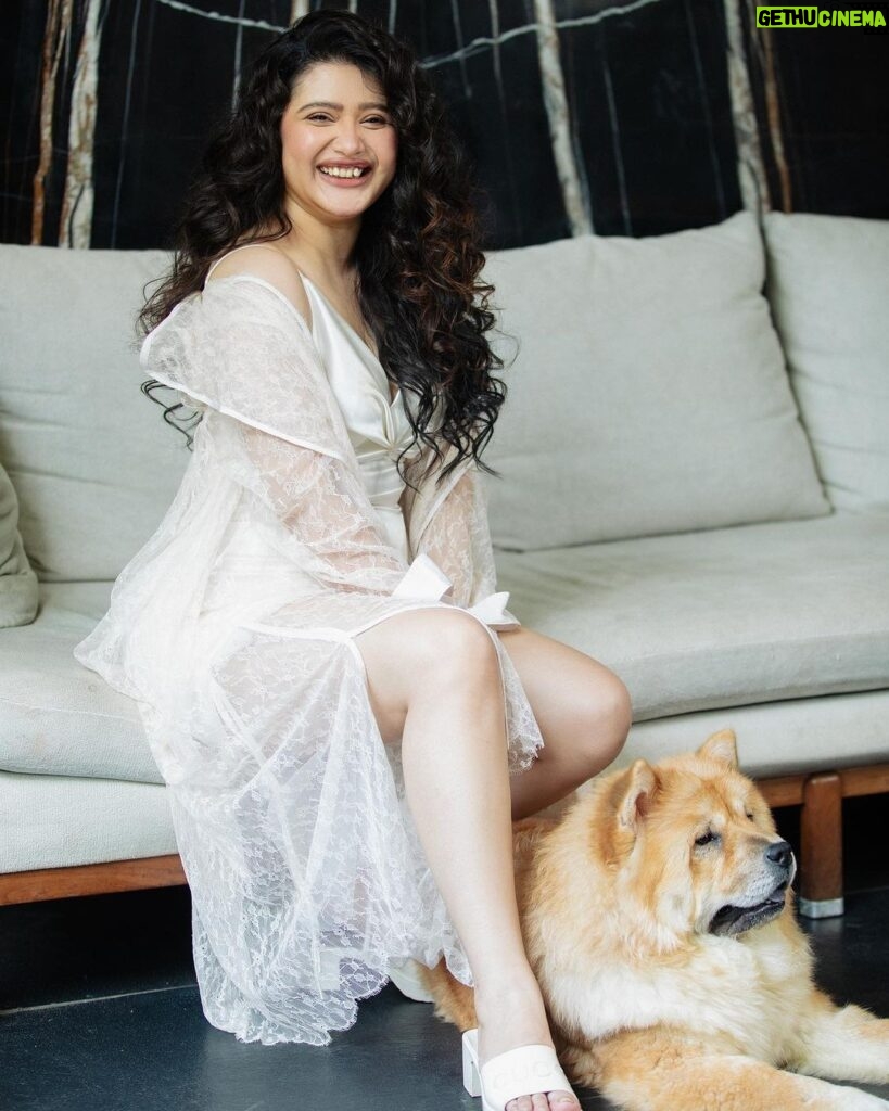 Ena Saha Instagram - I like big mutts and I cannot lie. #luck #enasaha #photooftheday #photoshoot #actress #brown #dress #trending #statement #tollywood #tollywoodonline #outfitoftheday #actorslife #puppy #dog #dogsofinstagram #home #sunset #light #explorepage #explore #nationalpuppyday #t2puparazzi