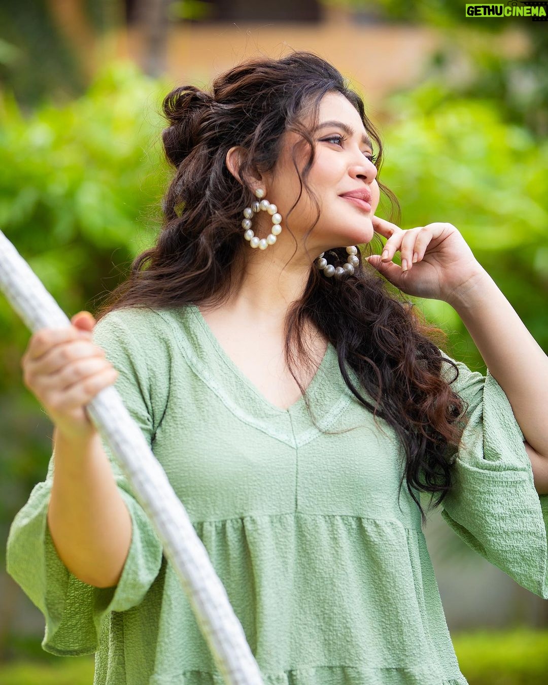 Ena Saha Instagram - It is what it should be #enasaha #photooftheday #photoshoot #actress #lightgreen #dress #trending #statement #tollywood #tollywoodonline #outfitoftheday #actorslife #home #sunset #light #explorepage #explore #t2puparazzi