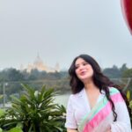 Ena Saha Instagram – #swarasti_puja_special❤️ and saree 😁