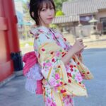 Enako Instagram - 昨日の生放送で浴衣も着てました🌸