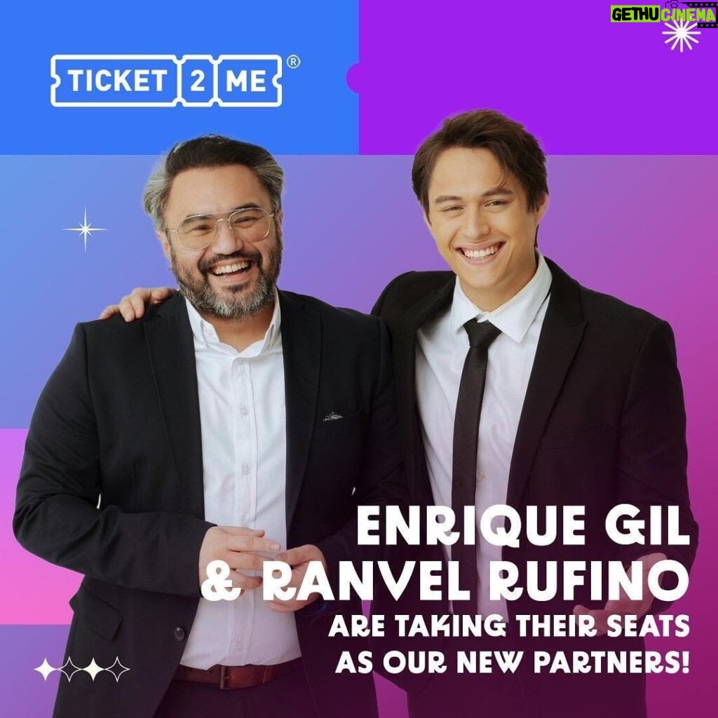 Enrique Gil Instagram - We're on board! The way you know ticketing service is about to get better. I’m thrilled for this new partnership with @ticket2me