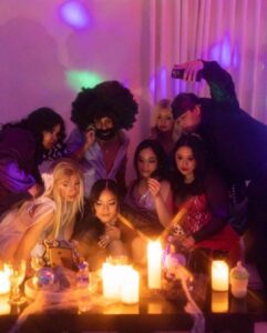 Enrique Gil Instagram - Ghoulish & Glam got a little litty💀👻🎃🎊