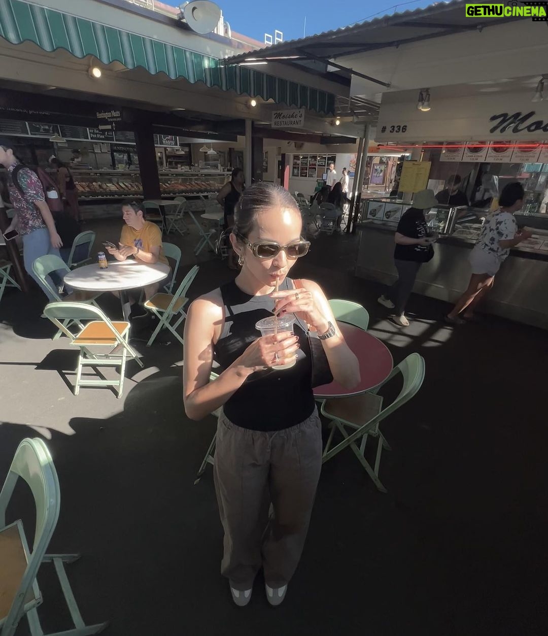 Enzy Storia Instagram - Sippin’ on sunshine ☀️ Farmers Market The Grove