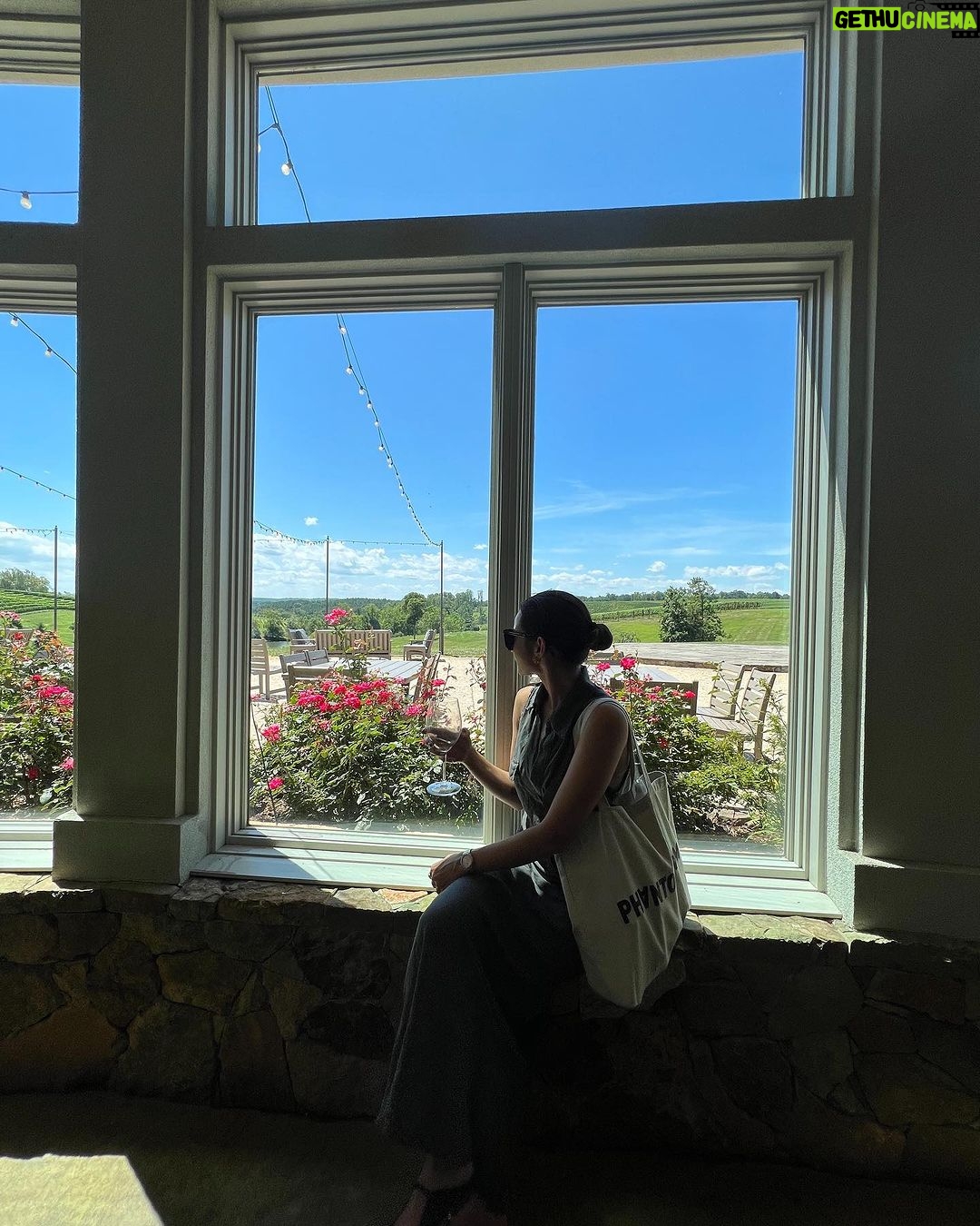 Enzy Storia Instagram - Toasting to another trip around the sun at this stunning winery! 🥂 Grateful for the beautiful views and the amazing company 🩷 Leesburg, Virginia