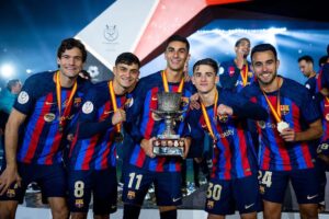 Eric García Instagram - ¡Somos Campeones de la Supercopa! ¡Partidazo de tot el equipo para llevarnos la copa a Barcelona! Felicitats culers, en volem més! 🏆🔵🔴