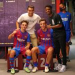 Eric García Instagram - Nos vamos al parón con victoria🔝 Enhorabuena a @pablogavi10 por el debut👏!! Con muchas ganas de jugar con los 3! Força Barça🔵🔴 Spotify Camp Nou