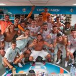 Eric García Instagram - Victoria muy sufrida pero estamos en cuartos💪👏 gran trabajo equipo! Todos juntos! Seguimos!!!💪💪🇪🇸. Vamos @sefutbol Parken - København