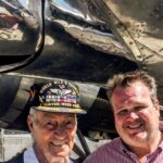 Eric Stonestreet Instagram - Reminded today of meeting this Kansan and WWII B17 waist gunner, Art Unruh in 2016. I only had a brief time with him, but his stories and his bravery have stuck with me and are reminders of so many men and woman’s service to our country. Art passed in 2021 at the age of 98. #VeteransDay
