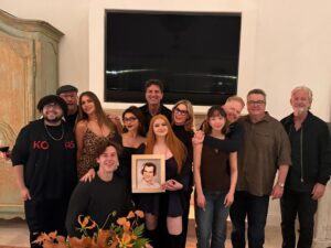 Eric Stonestreet Instagram - For 11 years we would take family pictures for Modern Family and without missing one ever, I would always say, ‘now let’s do one without Ty.’ Last night Ty couldn’t make it to our little impromptu reunion, so I had to bring his favorite picture of Phil so we could ‘do one without Ty.’