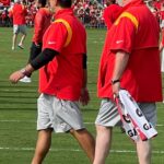 Eric Stonestreet Instagram - Spent the day at @chiefs training camp. Thanks @kcequipmentfarmall for gearing me up. #chiefs