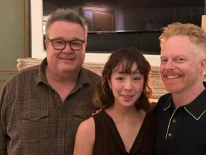 Eric Stonestreet Instagram - For 11 years we would take family pictures for Modern Family and without missing one ever, I would always say, ‘now let’s do one without Ty.’ Last night Ty couldn’t make it to our little impromptu reunion, so I had to bring his favorite picture of Phil so we could ‘do one without Ty.’
