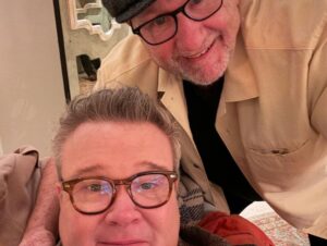 Eric Stonestreet Instagram - For 11 years we would take family pictures for Modern Family and without missing one ever, I would always say, ‘now let’s do one without Ty.’ Last night Ty couldn’t make it to our little impromptu reunion, so I had to bring his favorite picture of Phil so we could ‘do one without Ty.’