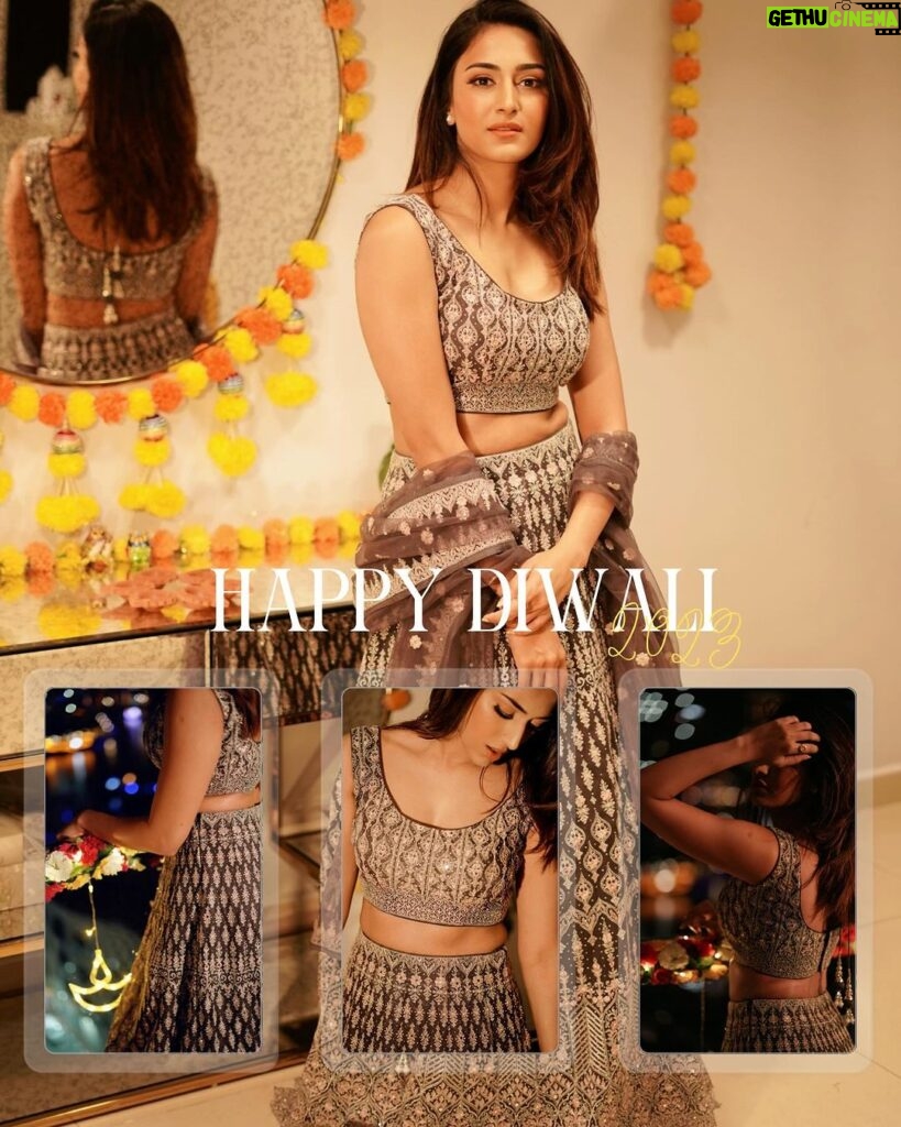 Erica Fernandes Instagram - Wishing everyone a sparkling and joyous Diwali! May the festival of lights illuminate your lives with love, happiness, and prosperity. Hope you all had a wonderful time celebrating with your near and dear ones.✨🪔#HappyDiwali Outfit By @frontierphagwara Courtesy @sonyashaikh