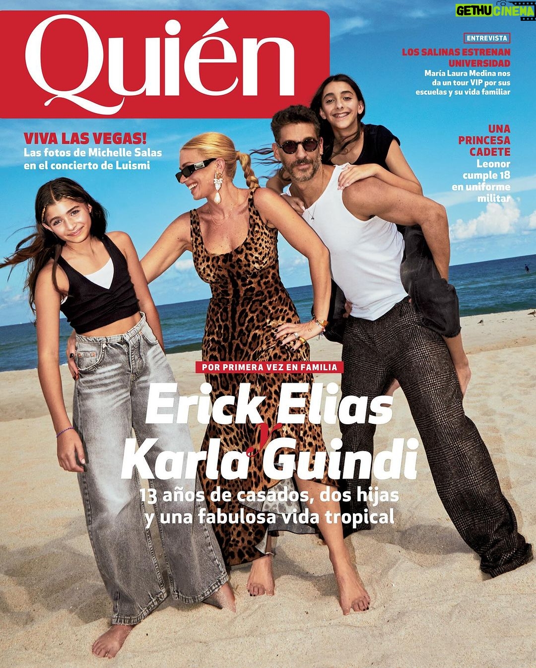 Erick Elías Instagram - Meet the Elias Guindi 😎☀️ Erick, Karla y sus hijas Penélope y Olivia nos demuestran, desde Miami, cómo ser una familia muy cool sin fallar en el intento. Además, los detalles del reencuentro de Michelle Salas con su papá en Las Vegas; María Laura Medina nos da un recorrido exclusivo por la nueva universidad de los Salinas y nos cuenta lo que pocos saben de su vida familiar; los 18 de la princesa Leonor en uniforme militar... y mucho más en nuestra edición de octubre. ¡Bienvenidos! 🧿 Fotos: Germán Nájera + Iván Flores @weshootmuch Styling: @styledbygabrielae Locación: @wsouthbeach . . . . . #erickelias #karlaguindi