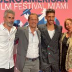Erick Elías Instagram – Hoy presentamos en el @iaffm_official la película CUANDO DUERME CONMIGO. 💥
Look @louisvuitton 
Styling @karlaguindi ❤️ Miami, Florida