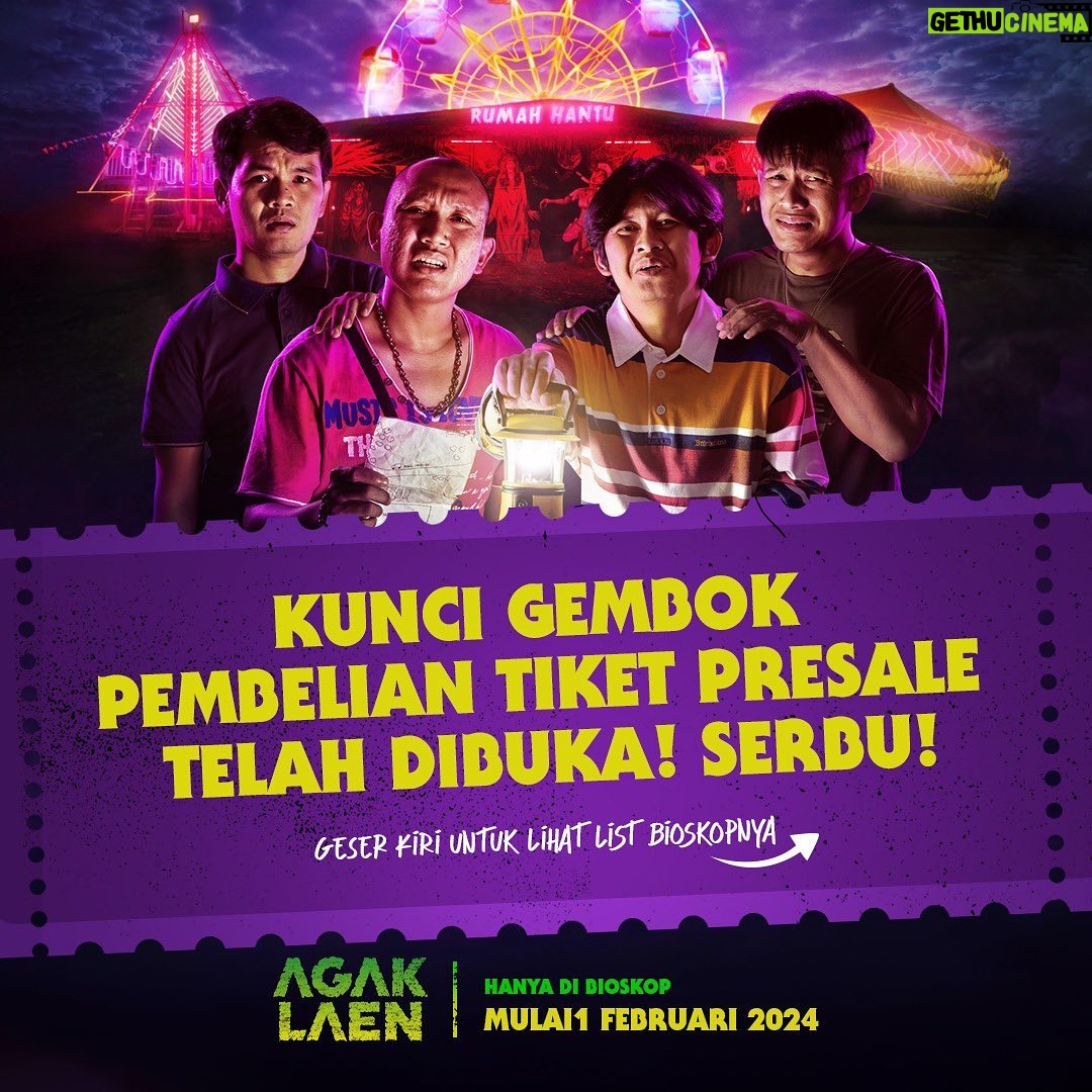 Ernest Prakasa Instagram - Jadilah penonton hari pertama @pilem.agak.laen biar semua orang iri dengki akan kebahagiaan hakiki yang kalian rasakan! Tiket sudah bisa dibeli sekarang. Buruan tag musuh-musuhmu biar kalian ketawa bareng lalu langsung baikan! π₯π₯π₯π₯π₯ #PilemAgakLaen