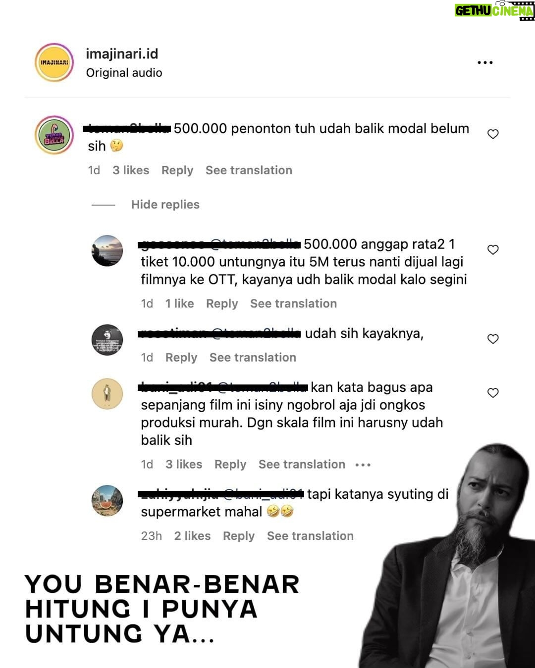 Ernest Prakasa Instagram - Biar I tenang, please you bantu I lah, tonton lagi Jatuh Cinta Seperti di Film-film hari ini di bioskop biar I bisa cepat-cepat kasih bonus mesin cuci buat Bagus. #Jesedef #JatuhCintaSepertidiFilmFilm