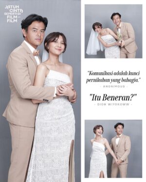 Ernest Prakasa Instagram - Siapa sangka ketika cinta suci mengikat 2 insan ini, yang terjadi kemudian adalah punchline. 🤫

Gimana ya jelasinnya, tonton ke bioskop aja deh sekarang.

#Jesedef
#JatuhCintaSepertidiFilmFilm
#KehilanganWarnaHidup