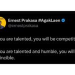 Ernest Prakasa Instagram - Talent and humility is a deadly combo. 💥