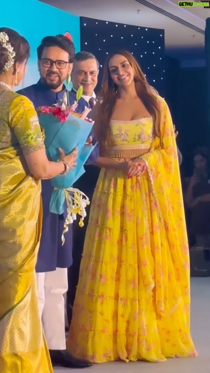 Esha Deol Instagram - A wonderful evening in a room filled with some of the best at the coffee table book launch Chal Mann Vrindavan With my mother @dreamgirlhemamalini who is instrumental in putting this book together. Inaugurating it was our dynamic union minister @official.anuragthakur ji The evening saw a mix of leaders , legends, actors along with music, fashion & knowledge .. friends & family HMU @tulsi5solanki @fatima_dsouza Outfit by designer @itspriyanka_kar @dreamgirlhemamalini @official.anuragthakur @shatrughansinhaofficial @indianoilcorp @itszayedkhan @ahana_deol_vohra @rameshsippy47 @ranjeetthegoli @apnabhidu #chalmannvrindavan #coffetablebook #krishna #vrindavan #mathura #hemamalini #eshadeol #ahanadeol #anuragthakur #jeetendra #jackydada #shatrughansinha #zayedkhan #booklaunch #reels #reelitfeelit #trending #viral #taal #gratitude ♥️🧿