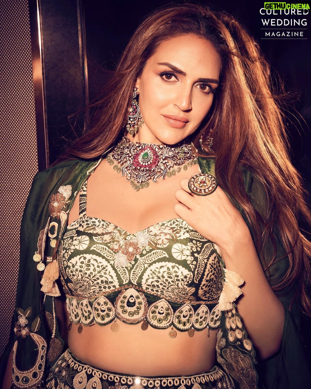 Esha Deol Instagram - Cover girl 💚 Magazine: @culturedwedding Managing Editor: @yadav_manjeet Business Head: @divyanijain1925 Photographer: @visualaffairs_va Stylist: @juhi.ali Make-up: @ankitamanwanimakeupandhair Hair: @fatima_dsouza Outfit: @gazalguptacouture Jewellery: @angelzbypreetibedi Ring: @kushalsfashionjewellery Location: @radissonblumumbaiairport Cinematographer: @chalchitrkar Artist PR: @hypenq_pr Co-ordinated by: @nadiiaamalik #EshaDeol #CulturedWedding #ElegantEshaCover #MagazineMagic #BridalGlamour #CelebrityWeddingInspo #LoveInFullBloom #ChicWeddingVibes #PhotoOfTheDay ♥️🧿