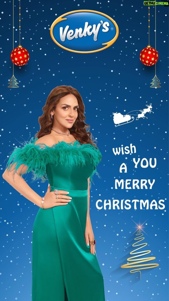 Esha Deol Instagram - Wishing you a Christmas Blessed with Togetherness, Magical Moments, and sheer Joy.... May this festive season shine the light of Happiness and love in your life. Merry Christmas 🎄♥️🎅🏼🧑🏻‍🎄♥️🎄 @venkysuttarafoods #merrychristmas #Christmas #jinglebells #love #joy #happiness #gratitude ♥️🧿