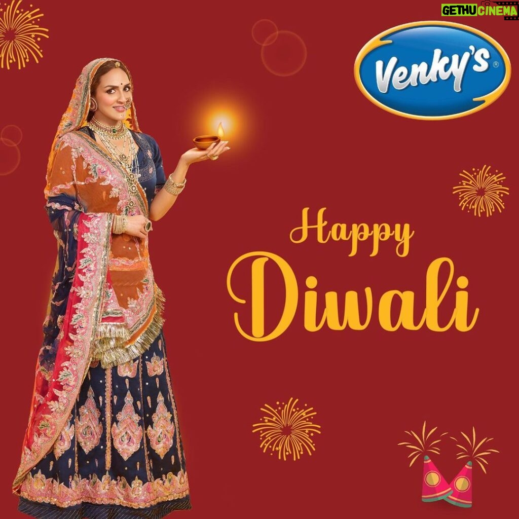Esha Deol Instagram - May the Divine light of Diwali be the source of endless Joy 🪔 filled with Prosperity , Success, good health and happiness .... Happy Diwali 🪔 ♥🧿 @venkysuttarafoods #happydiwali