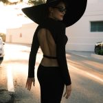 Esra Bilgiç Instagram - we see a girl with a big black hat and always in black. #Cannes23 Cannes, French Riviera, France