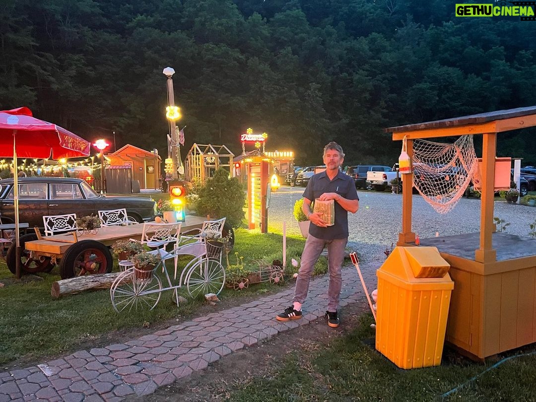 Ethan Hawke Instagram - nothing beats a drive-in movie theater… a blast to see the new Indiana Jones movie outdoors!
